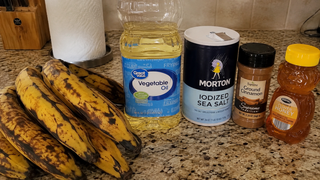 Ingredients for Fry Plantains Recipe