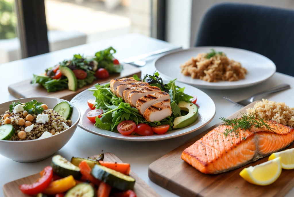 Healthy low sugar lunch and dinner meals