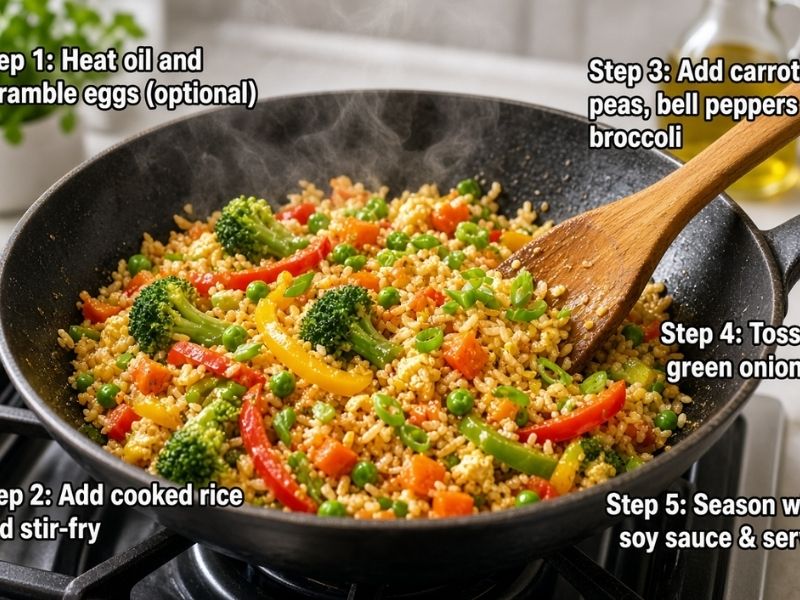 cooked chicken pieces with egg in a skillet