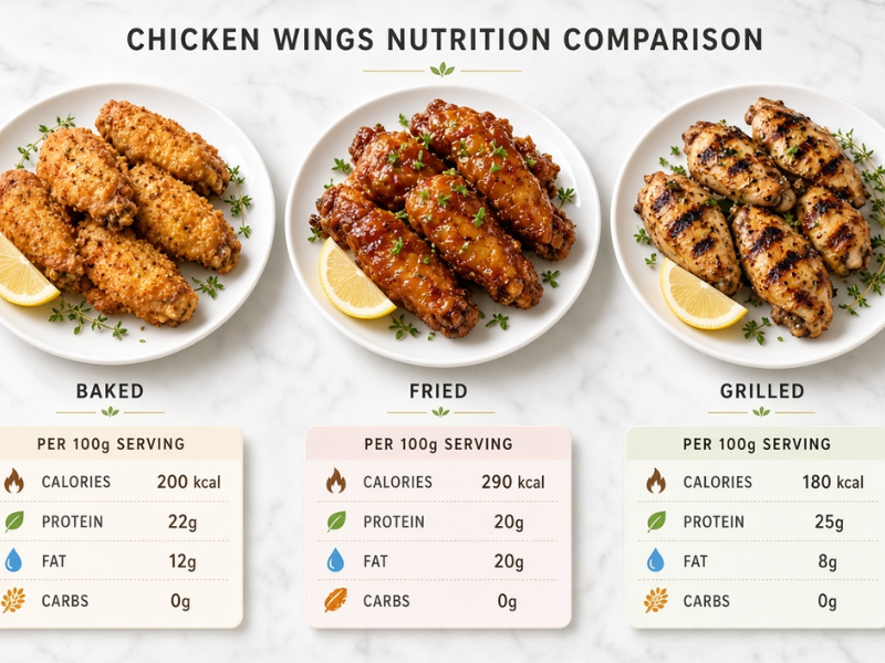 chicken wing nutrition information