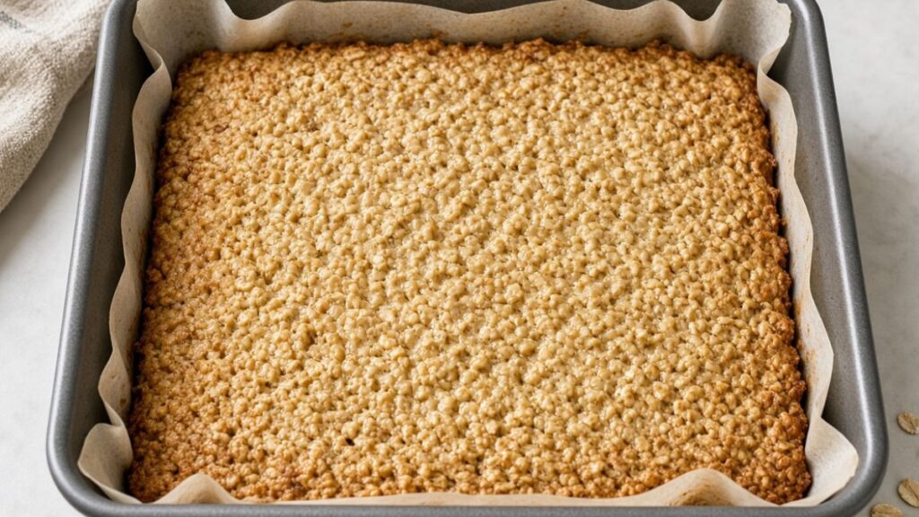 freshly baked healthy oatmeal breakfast bars