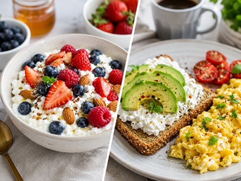 Sweet and savory cottage cheese breakfast ideas