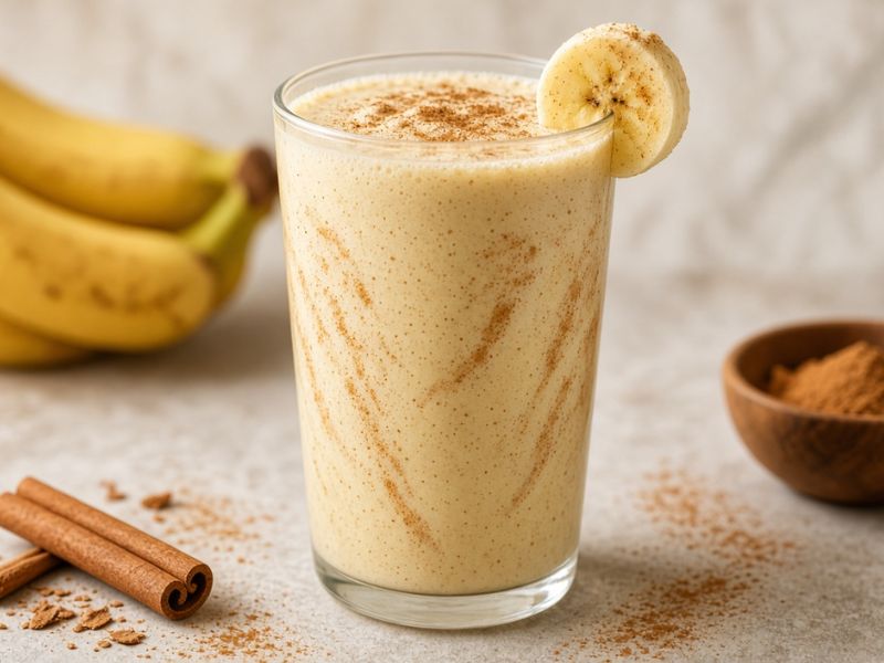 Banana cinnamon protein shake