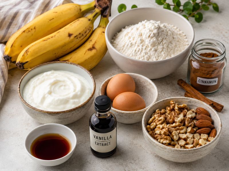 Dry ingredients prepared for baking
