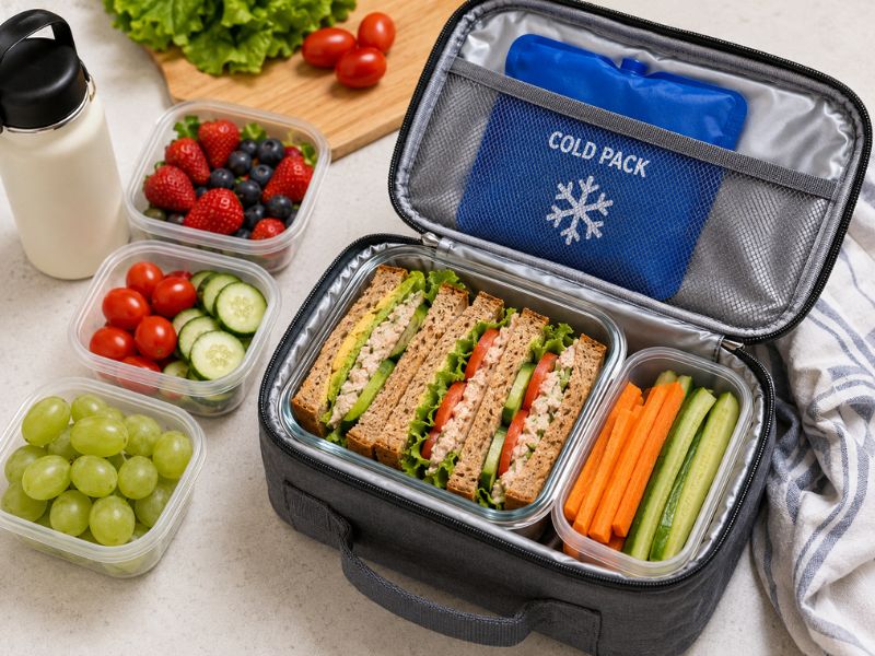 meal prep sandwiches packed for lunch