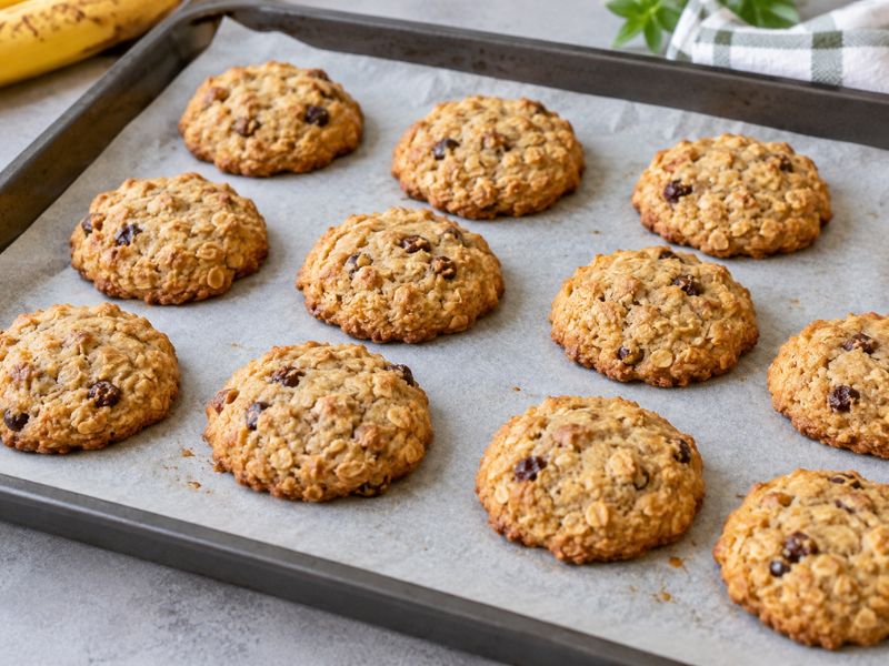 Freshly baked healthy breakfast cookies